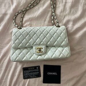 CHANEL caviar double flap classic purse